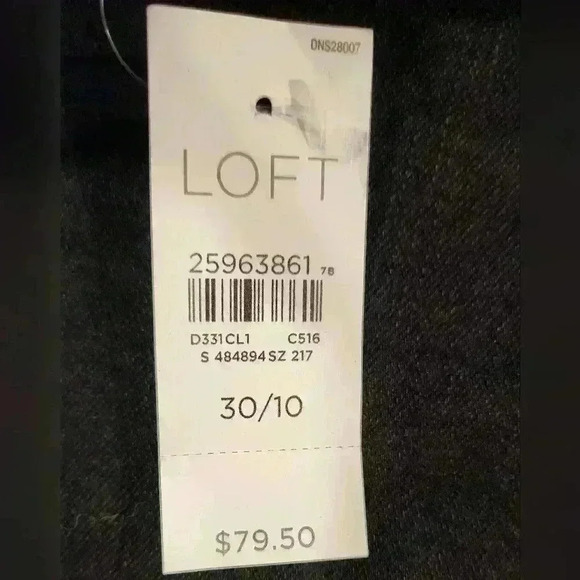 Women's Loft Modern Skinny Black Embroidered Waist Jeans Size 10 - Picture 7 of 9